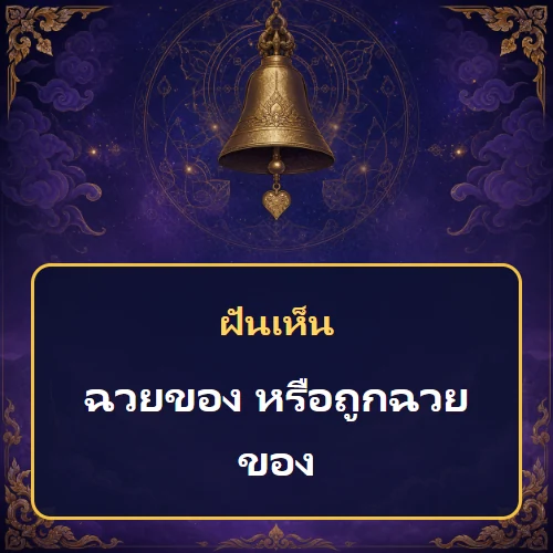 ฝันว่าฉวยของ หรือถูกฉวยของ หมายถึงอะไร เลขเด็ดและคำทำนายความฝัน