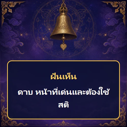 ฝันเห็นดาบ หน้าที่เด่นและต้องใช้สติ