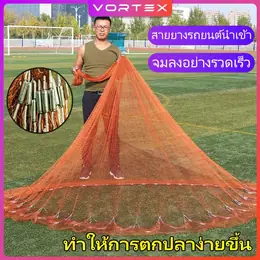 แหฝรั่ง แหปลาซิว แหจับปลาด้ายไนล่อน ความสูง 4ศอก-8ศอก ขึ้นเพลาพร้อมใช้งาน...