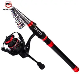 Winmax 1pcs เบ็ดตกปลา1.8-3.6m แบบพกพาTelescopic Rods...