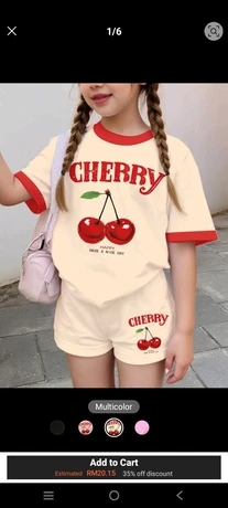 รีวิวชุดเสื้อและกางเกงลายเชอร์รี่ SHEIN สไตล์วินเทจสำหรับสาวๆ วัยทีน