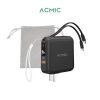 Power Bank ACMIC A15 15000mAh สีม่วงวางบนโต๊ะ ชาร์จ PD20W 4 พอร์ต
