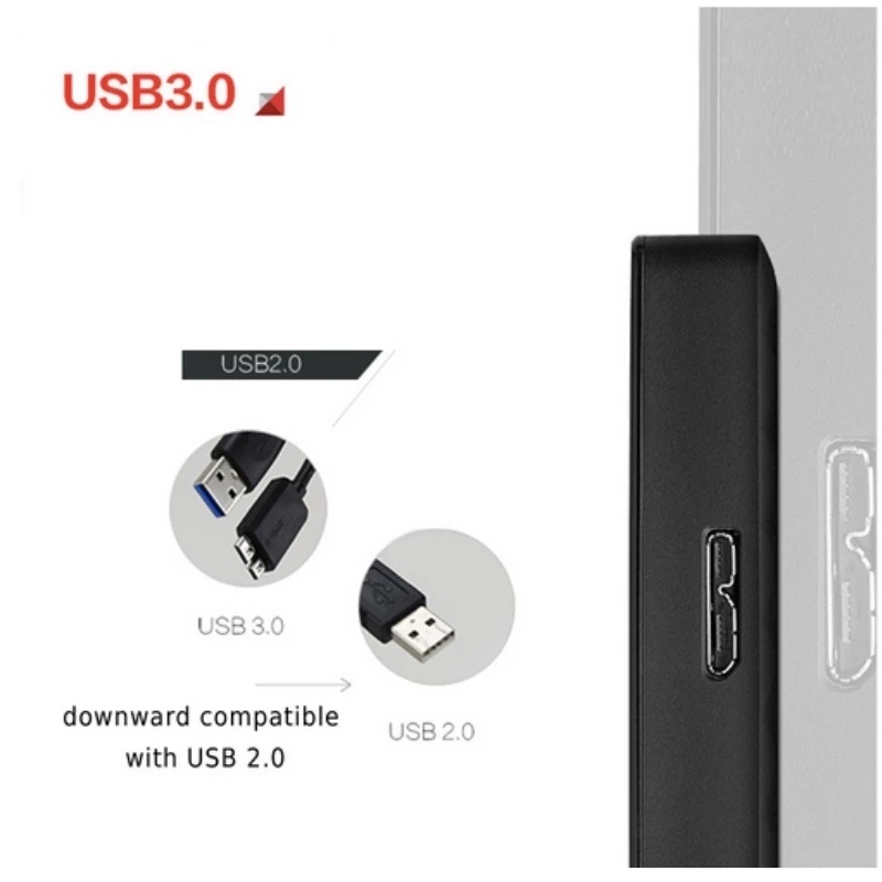 ฮาร์ดดิสก์ Seagate Expansion 2TB พกพา USB 3.0 วางบนโต๊ะ ลายเพชรทนทาน