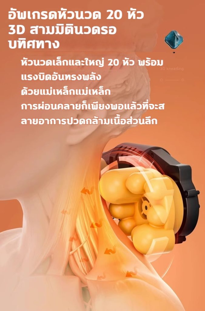 หมอนนวดไฟฟ้า สไลด์นวดคอไหล่โชว์ผ่อนคลายกล้ามเนื้อทั้งตัว