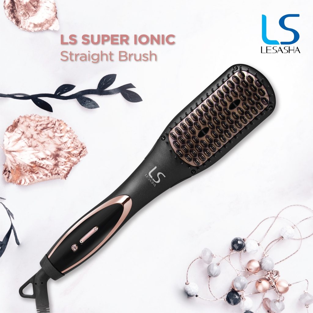 ผลลัพธ์ก่อน-หลังใช้หวี Lesasha LS1525 เซ็ตผมตรงเงางามทั้งวัน