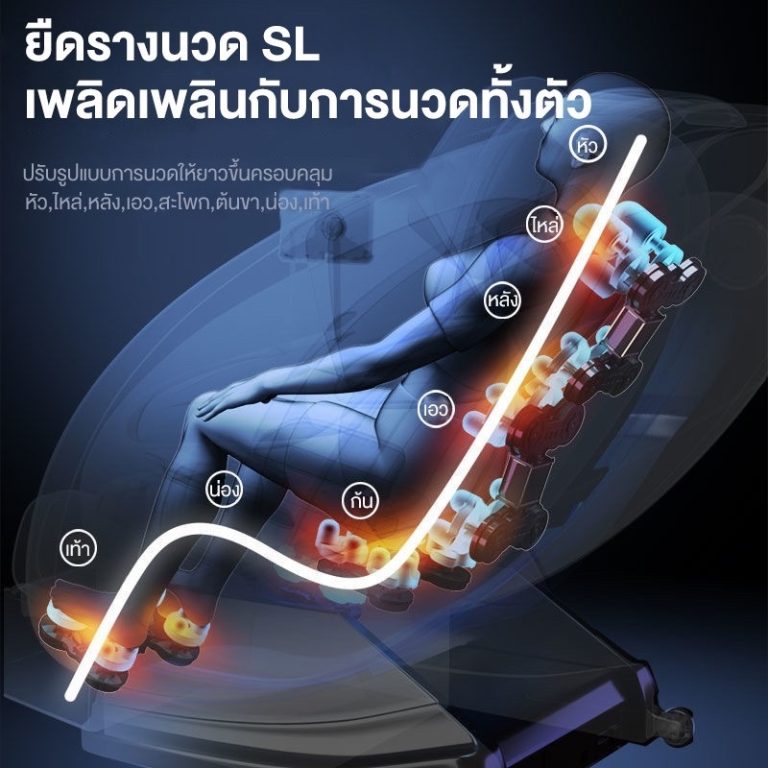 เก้าอี้นวดไฟฟ้า TCLMIO SL สีน้ำตาลวางในห้อง นวดอัตโนมัติคอไหล่