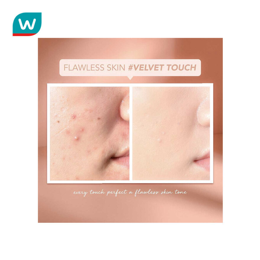 แป้ง Merrez'ca Soft Beige สไลด์บนผิวโชว์ลุคเนียนคุมมันทั้งวัน